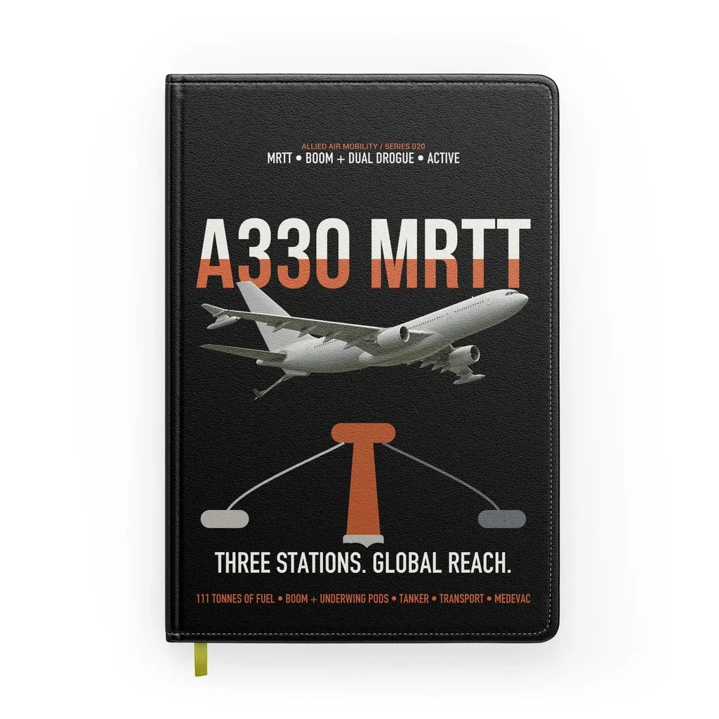 Airbus A330 MRTT design on black notebook
