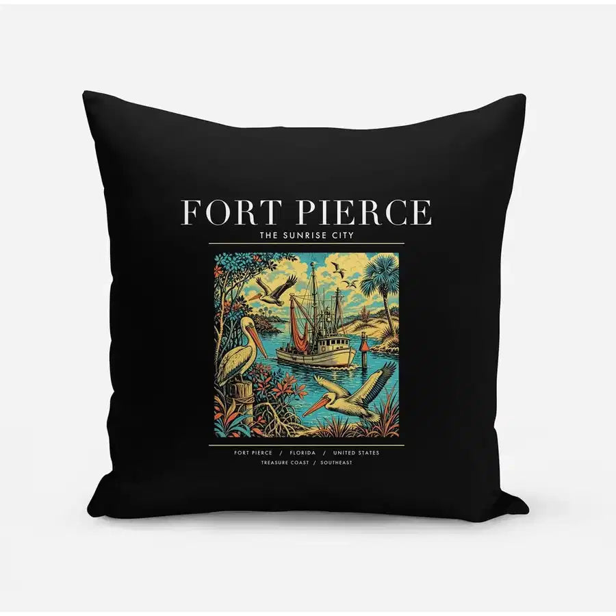 FORT PIERCE - Poster - Pillow - Black