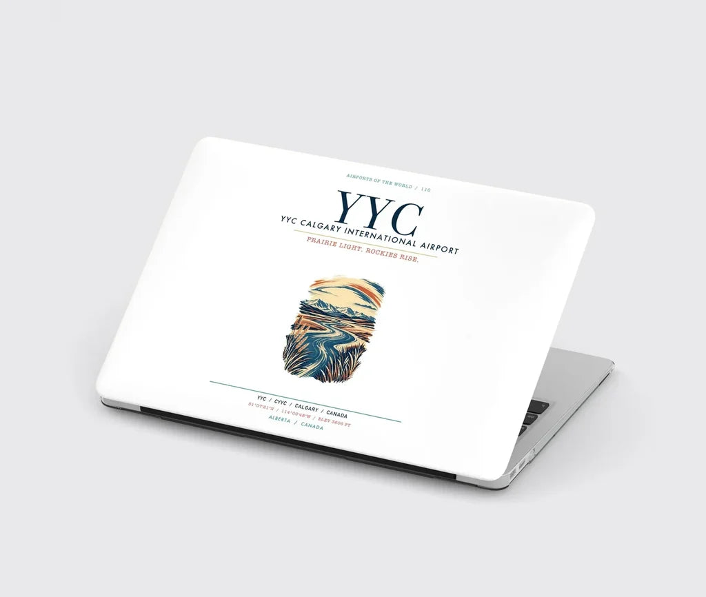 YYC Calgary International Airport (YYC) design on white MacBook case