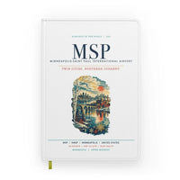 Thumbnail for Minneapolis-Saint Paul International Airport (MSP) design on white notebook