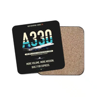 Thumbnail for Airbus A330-300P2F design on black 1 piece coaster