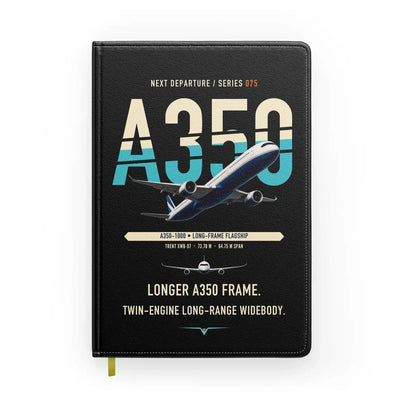 Airbus A350-1000 design on black notebook
