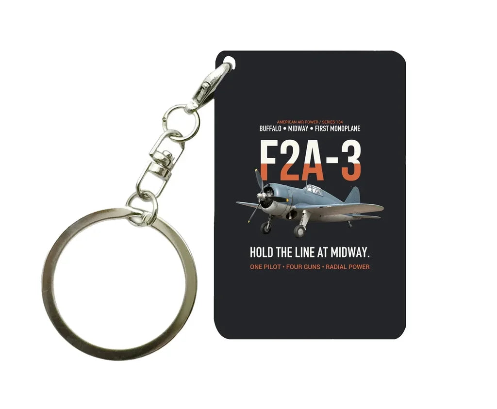F2A-3 BUFFALO Key Chain design on black key chain