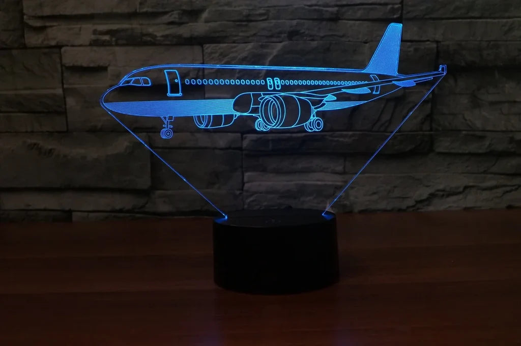 Customisable Airbus A320 3D Lamp - view 2