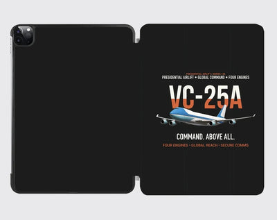 VC-25A Air Force One Presidential Airlift design on black ipad tablet case