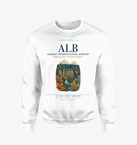 Thumbnail for Albany International Airport (ALB) design on white sweatshirt