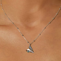 Thumbnail for Valentine's Day Paper Planes Shaped Necklace - view 2