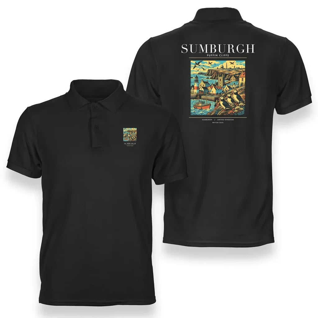 SUMBURGH - Poster - Double-Side Polo - Black