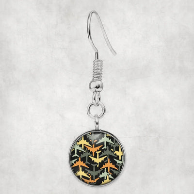 Volume 2 Super Colourful Airplanes aviation-themed earrings, polished hypoallergenic alloy.