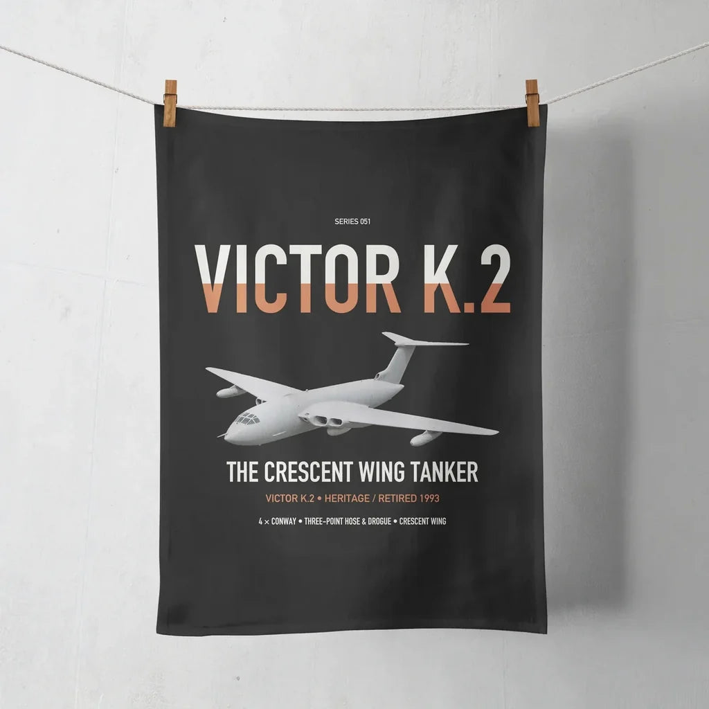 Handley Page Victor K.2 design on black towel