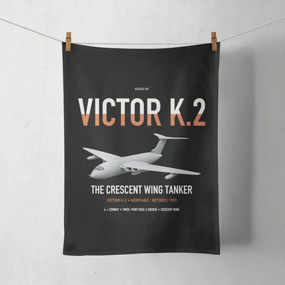 Handley Page Victor K.2 design on black towel