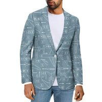 Thumbnail for Jet Planes & Airport Signs aviation design on premium cotton blend men's casual blazer suit.