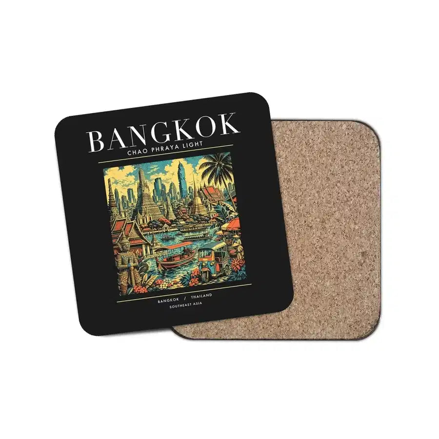 BANGKOK - Poster - Coaster - Black