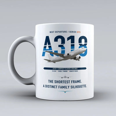 A318 Mug design on white airbus