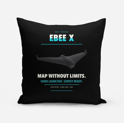 AgEagle eBee X design on black pillow