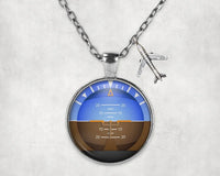 Thumbnail for Gyro Horizon 2 aviation-themed necklace, polished stainless steel.