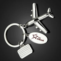 Thumbnail for Air Transat Airlines Suitcase aviation suitcase-shape key chain, durable metal alloy.