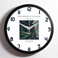 Thumbnail for VINTAGE G4033 - The Midnight Express - Designed Wall Clocks design on white framed