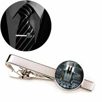 Thumbnail for Airbus A320 Cockpit aviation tie clip, stainless steel body with engraved detail.