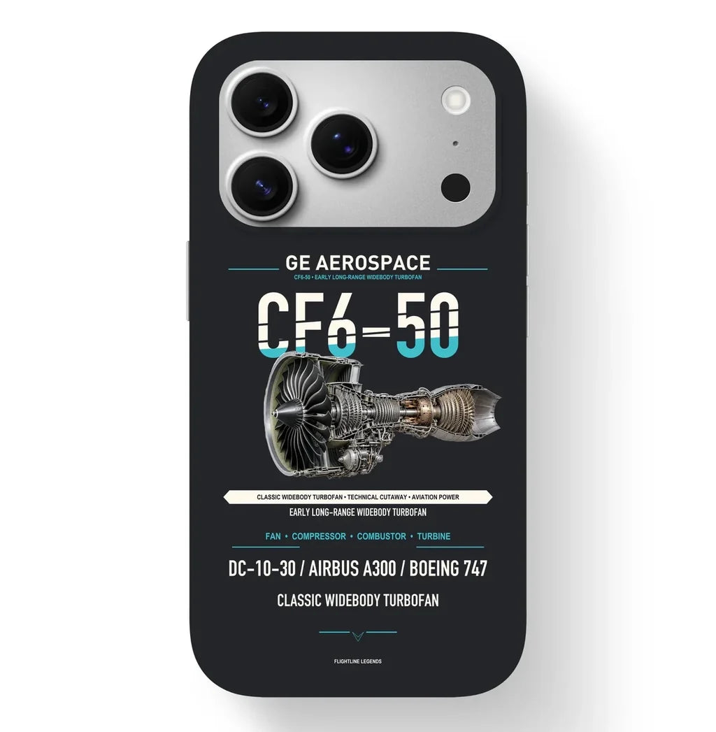 CF6-50 Case design on black iphone case