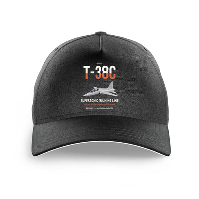 T-38C Talon design on black printed hat