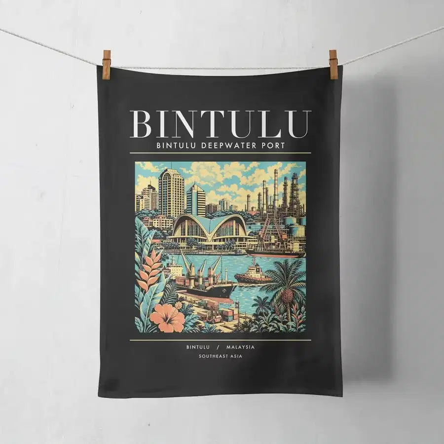 BINTULU - Poster - Towel - Black