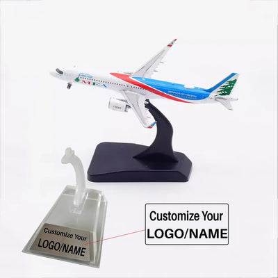 Side view of JC Wing- MEA Middle Eastern Airlines Airbus A321Neo Airplane Model (1/400 Scale) aviation 16-18cm scale model airplane.