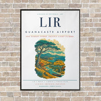 Thumbnail for Guanacaste Airport LIR vertical canvas print - framed - white background