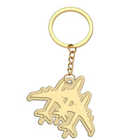 Thumbnail for Cessna & Gyro aviation hollow key chain in polished alloy.