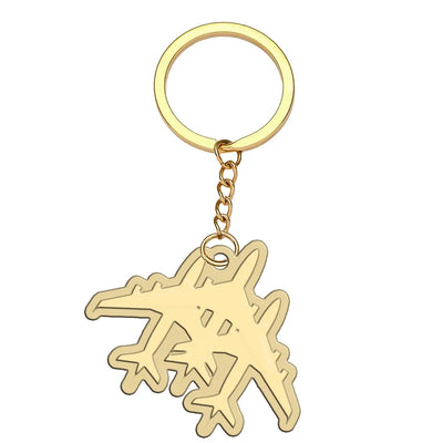 Cessna & Gyro aviation hollow key chain in polished alloy.