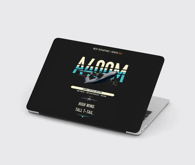 Airbus A400M Atlas design on black MacBook case