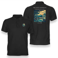 Thumbnail for VINTAGE G4531 - The Dawn Dispersal - Double-Side Polo T-Shirt design on black