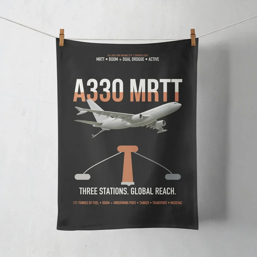 Airbus A330 MRTT design on black towel