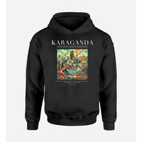 Thumbnail for KARAGANDA - Poster - Premium Hoodie - Black
