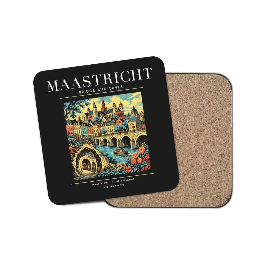 MAASTRICHT - Poster - Coaster - Black