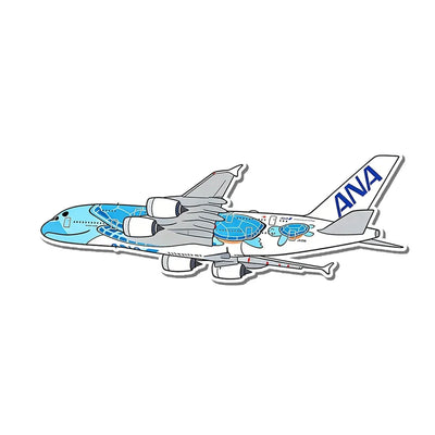 ANA All Nippon Airways Airbus A380 aviation design airplane sticker in weather-resistant vinyl.