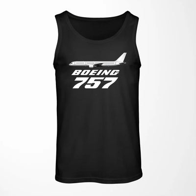 The Boeing 757 aviation design on breathable cotton tank top.