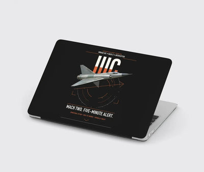 Dassault Mirage IIIC design on black MacBook case