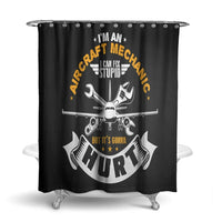 Thumbnail for I'm an Aircraft Mechanic aviation design on waterproof polyester shower curtain.