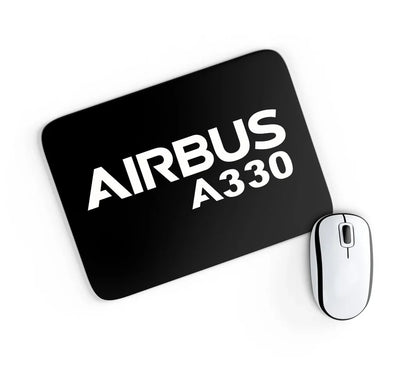 Airbus A330 & Text aviation design on neoprene with anti-slip base mouse pad.
