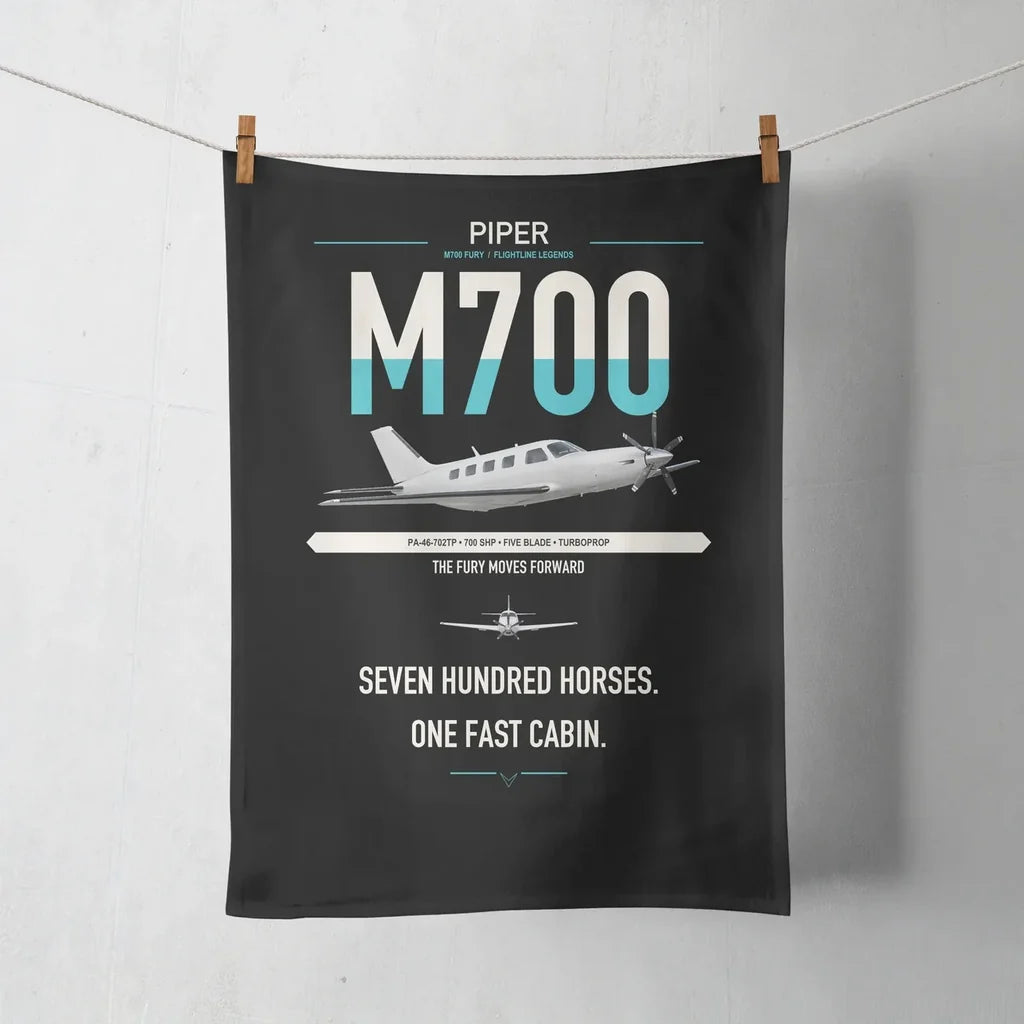 Piper M700 Fury design on black towel