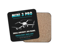 Thumbnail for DJI Mini 3 Pro design on black 1 piece coaster