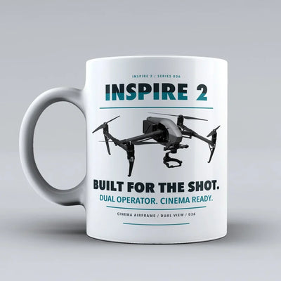 Inspire 2 Mug design on white dji