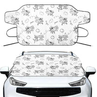 Thumbnail for Cartoon Planes Car aviation design on car windshield cover.