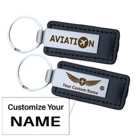 Aviation Faux Leather Key Chains