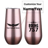 Thumbnail for Boeing 757 & Plane 6oz Egg aviation design on 6oz egg cup, compact 6oz ceramic.
