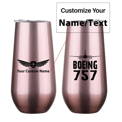 Boeing 757 & Plane 6oz Egg aviation design on 6oz egg cup, compact 6oz ceramic.