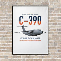 Thumbnail for C-390 Millennium vertical canvas print - framed - white background