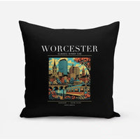 Thumbnail for WORCESTER - Poster - Pillow - Black