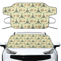 Thumbnail for Vintage Old Airplane Car aviation design on car windshield cover.